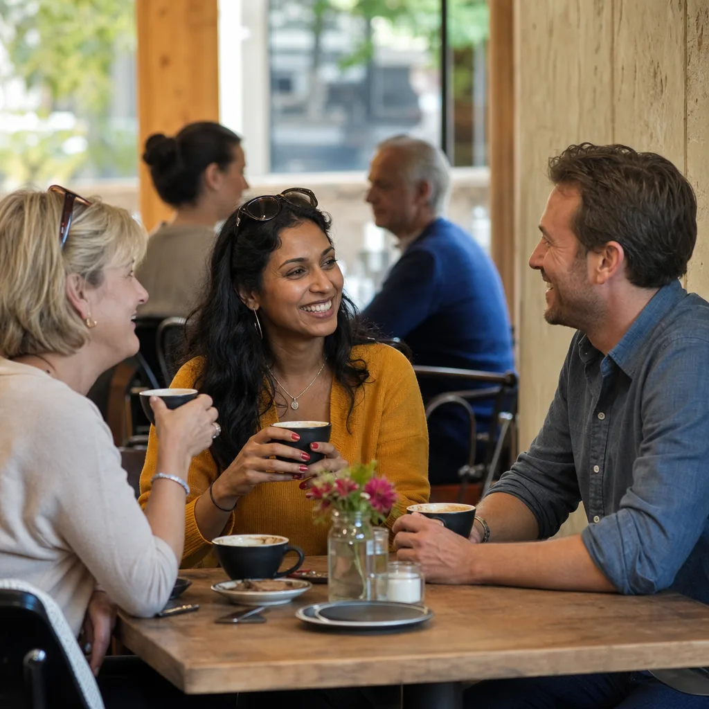 A person arriving alone for an informal class or social group in Woking